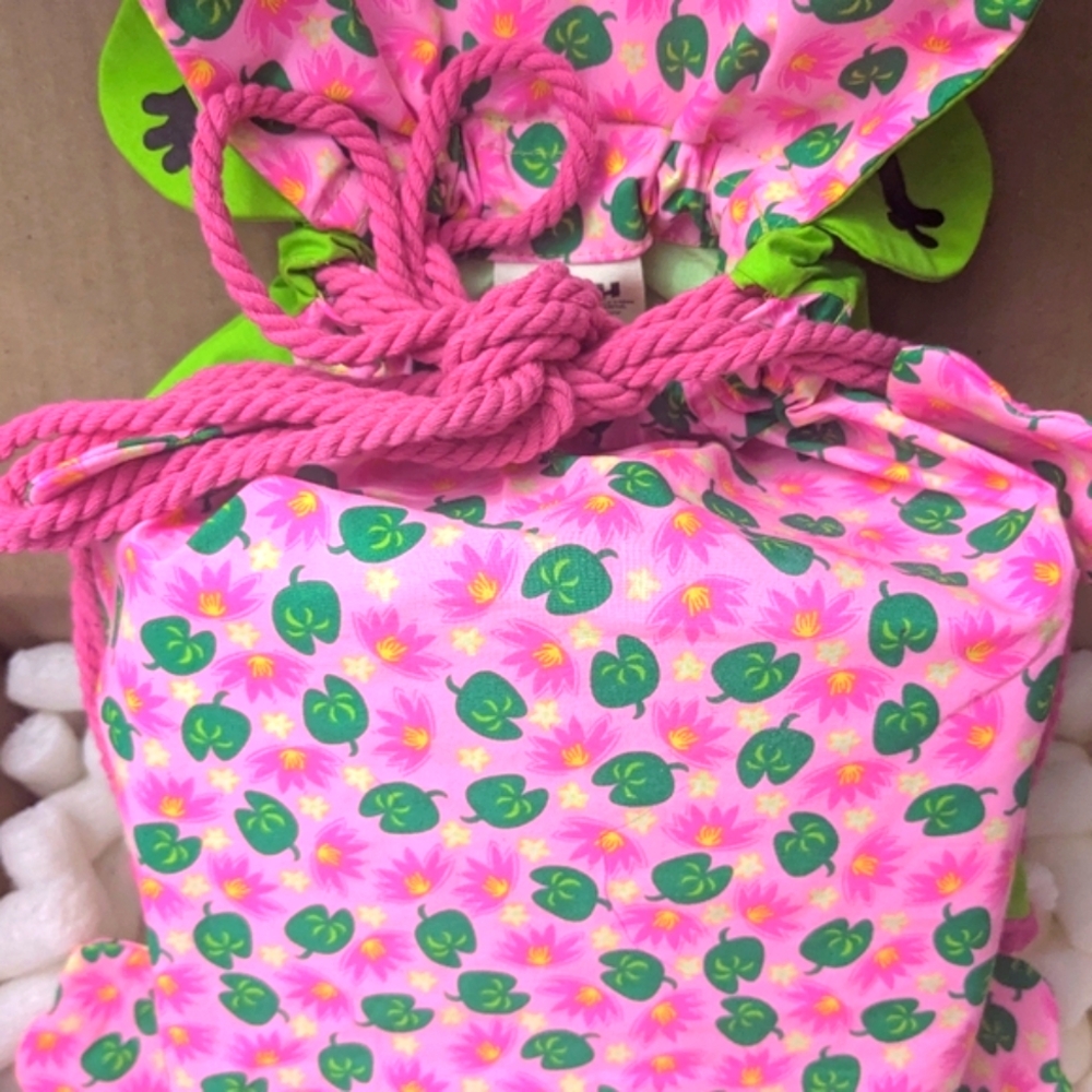 Lush Hoppy Frog Organic Cotton Drawstring Backpack Bag - Picture 5 of 6